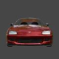 Red Compact Car With Sleek Body Design And Modern Exterior Features