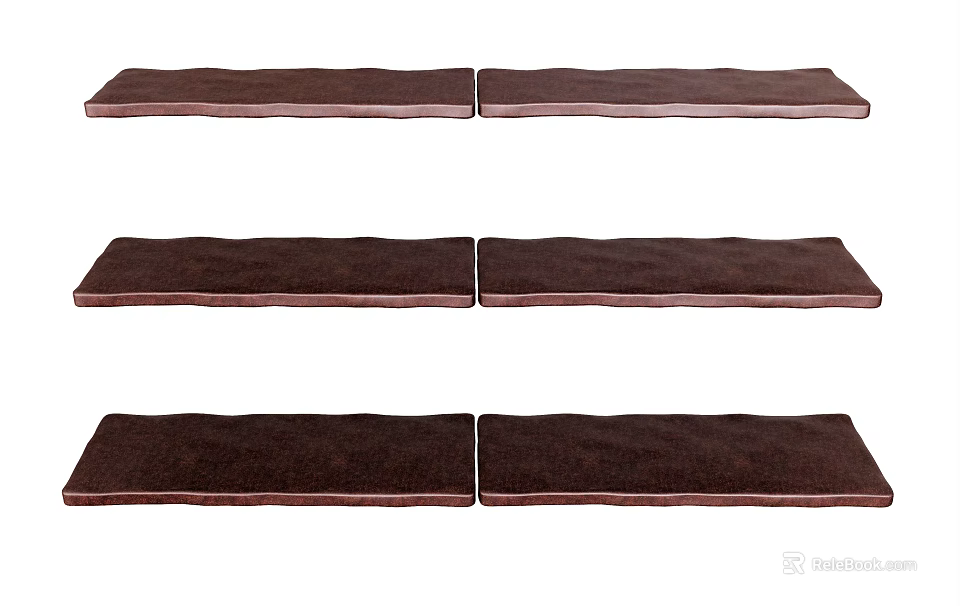Practical Brown Wooden Storage Shelves With Multiple Layers For Home Organization 3d model 
