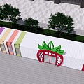 Fruit Store Container 3d model