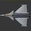 Modern Gray Fighter Jet Model With Yellow Cockpit And Aerodynamic Wings