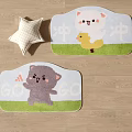 Cute Cartoon Shaped Carpets With Cat Duck And Ice Cream Designs For Home Floor Decor