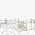 Wooden Deck Pool Design With Blue Water And 3D Model Dimensions