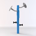 Outdoor Blue Fitness Equipment With Circular Handles For Arm And Upper Body Workout