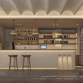 The front desk of the teahouse 3d model