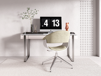 modern desk chair 3d model