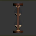 Classic Wooden Hourglass With Glass Body Gold Accents And Sand Timer