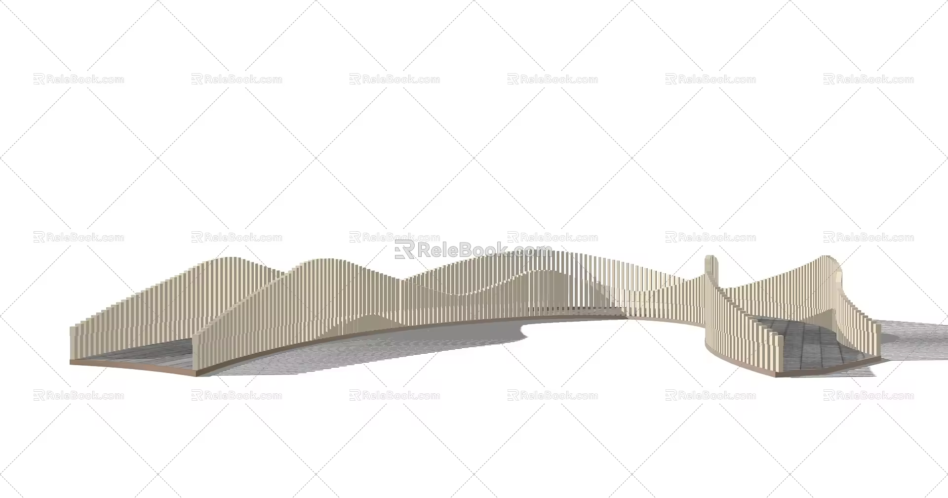 New Chinese-style Bridge Landscape Bridge 3d model