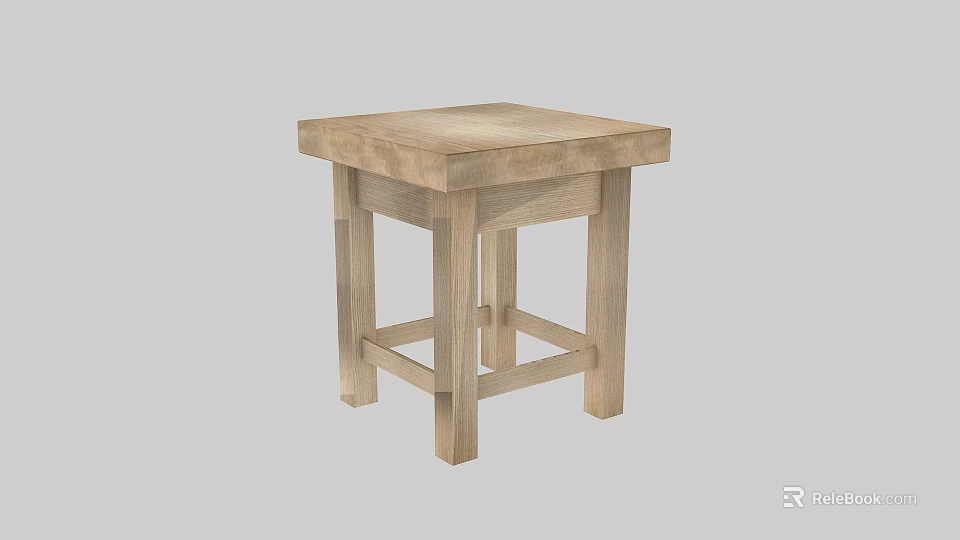 Simple Design Wooden Leisure Chair Featuring Light Wood Tone And Stable Leg Structure 3d model 
