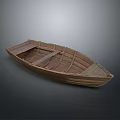 Vintage Rustic Wooden Boat With Simple Planks And Traditional Handcrafted Design