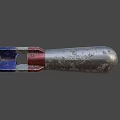 Silver Bomb With Blue Red White Tail Fins And Mock Up Text