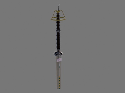 Main transformer lightning arrester power station lightning arrester 3d model