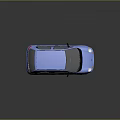 Blue Small Compact Car With Modern Stylish Design 3D Rendered Exterior