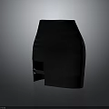 Fashionable Black Skirt with Side Slit Design and Smooth Fabric Material