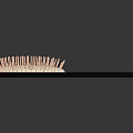 Stylish Hair Comb With Black Handle And Pink Bristles On White Base And Reflective Surface