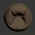 Cozy Plaid Pattern Bean Bag Chair For Modern Living Room Furniture