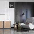 Modern single sofa home 3d model