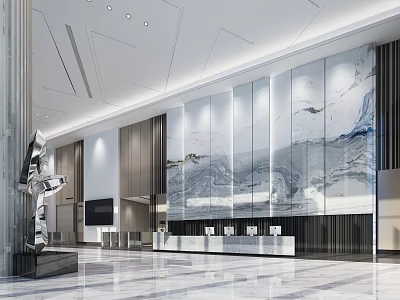Modern Hall Office Hall Shopping Mall Hall Elevator Room 3d model