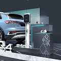 Q4 e-tron Electric Vehicle Charging Station With Modern Charging Facility Design
