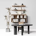 Modern Bookshelf 3d model