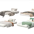 Cute Kids Bed Designs With Colorful Bedding Soft Pillows And Cozy Blankets