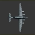 Detailed Light Blue Airplane With Four Engines Long Wings And Streamlined Fuselage
