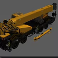 Yellow Mobile Crane Truck With Heavy Duty Wheels And Lifting Arm