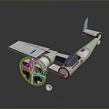 White Model Airplane Featuring Yellow Circular Propeller And Transparent Cockpit