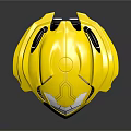 Futuristic Yellow Astronaut Helmet With Modern Aerodynamic Structure For Space Missions