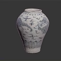 Traditional Chinese Home Decor Vase With Blue White Dragon Pattern And Classic Design
