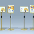 Multiple Health Themed Advertising Billboards With Various Stand Designs And Charts