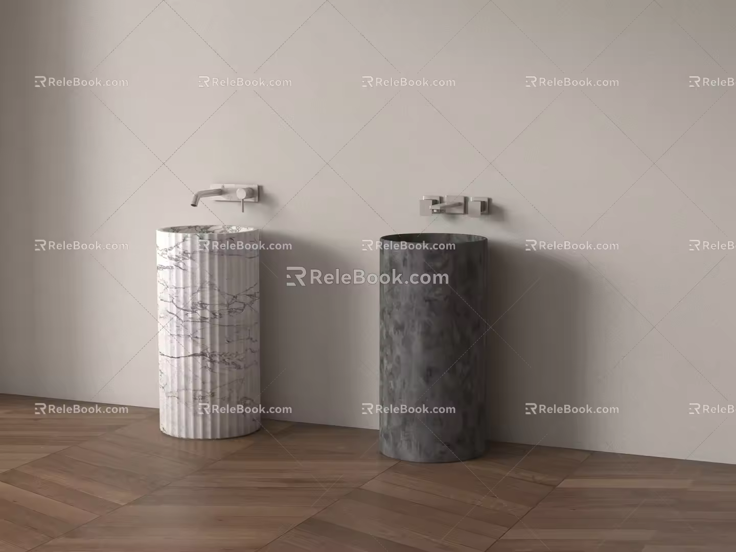 Wash table column basin column basin 3d model