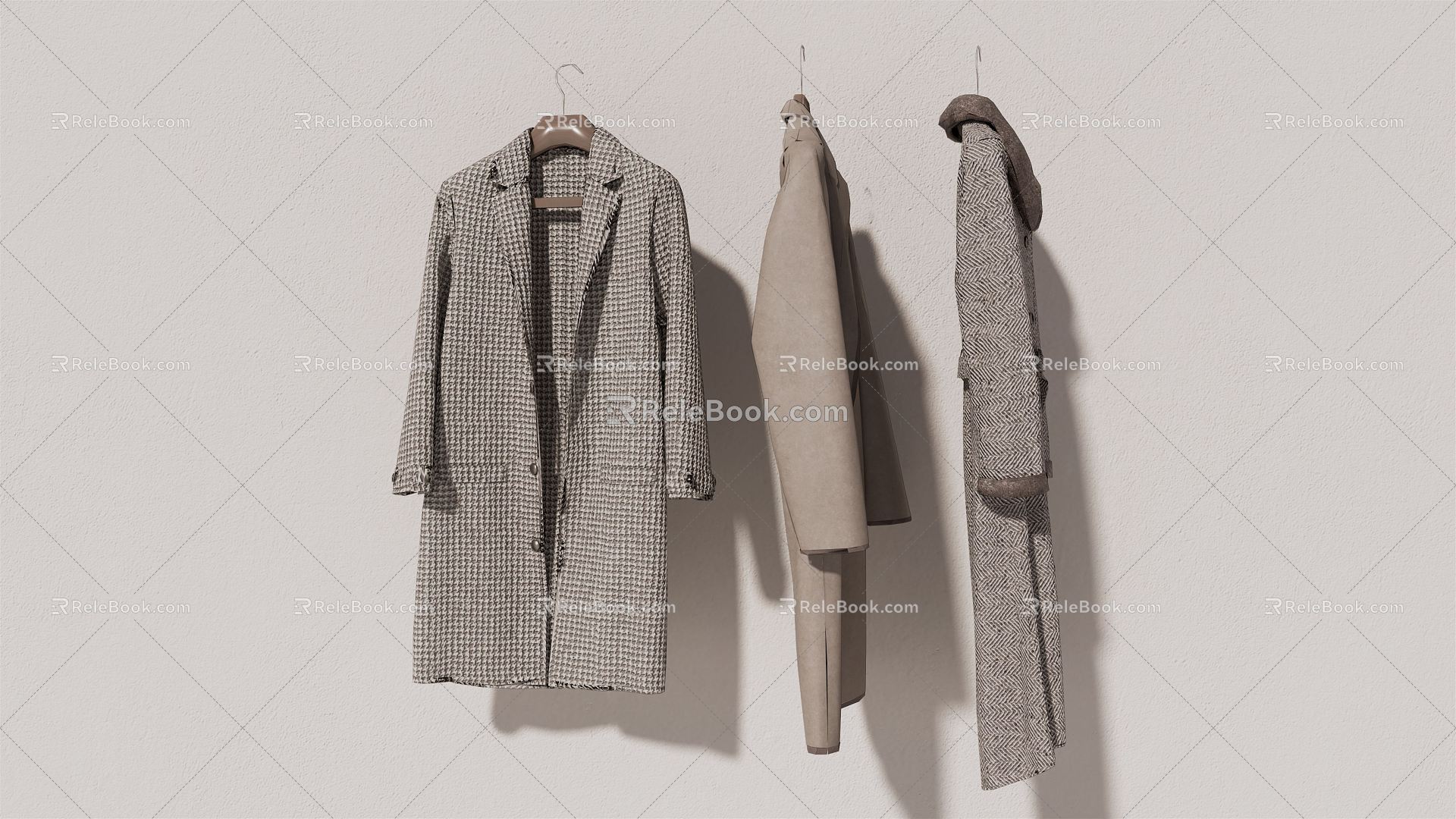 Modern Clothes Woolen Coat 3d model