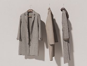 Modern Clothes Woolen Coat 3d model