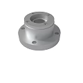 Silver Industrial Metal Flange Component With Central Hole And Peripheral Holes