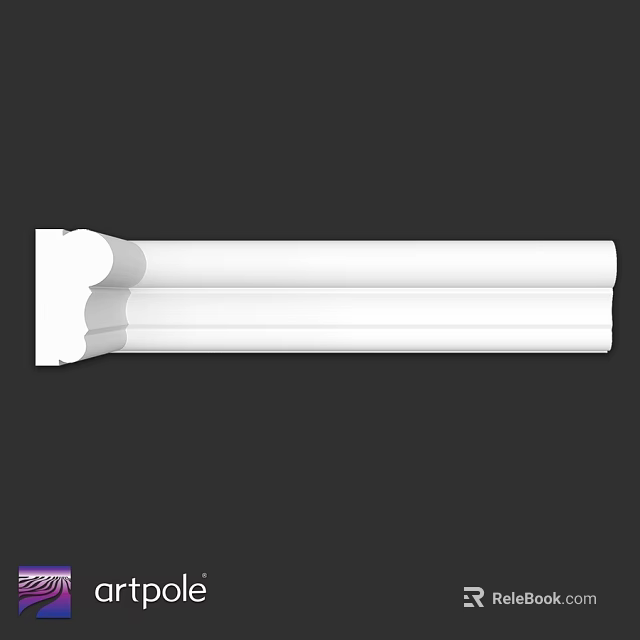 White Decorative Architectural Component With Detailed Design For Interiors 3d model 