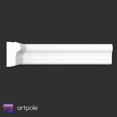 White Decorative Architectural Component With Detailed Design For Interiors 3d model