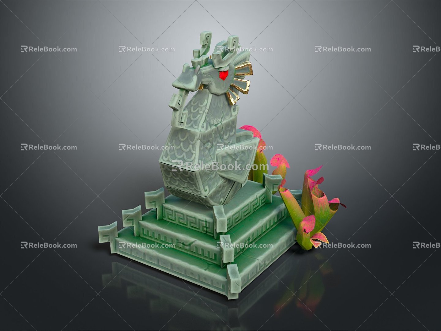 Altar Altar Temple Shrine Hero Altar Cartoon Building Outdoor Items Realistic 3d model