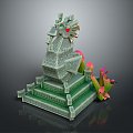 Altar Altar Temple Shrine Hero Altar Cartoon Building Outdoor Items Realistic 3d model