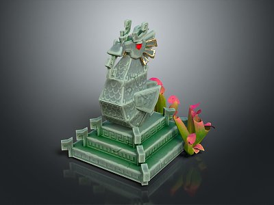 Altar Temple Shrine Hero Altar Cartoon Building Outdoor Items Realistic 3d model