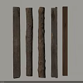Natural Stone Wood Logs With Varied Textures And Rustic Patterns 3d model