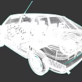 Lime Green Vintage Two Door Car With Black Roof And White Alloy Wheels Rear View