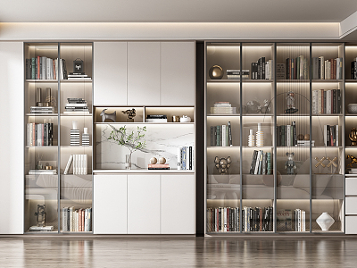 Modern bookcase combination model