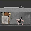Balcony With Wall Window Railing Person Holding Cup And Storage Box