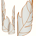 Modern Feather Iron Feather 3d model