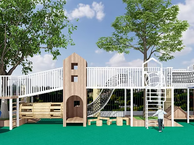 Modern slide amusement equipment 3d model