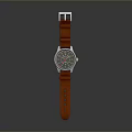 Fashionable Red Strap Watch with Silver Case and Round Dial for Modern Casual Wear