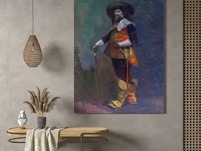 modern oil painting 3d model