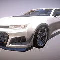 White Sports Car With Sleek Aerodynamic Body And Black Accent Alloy Wheels