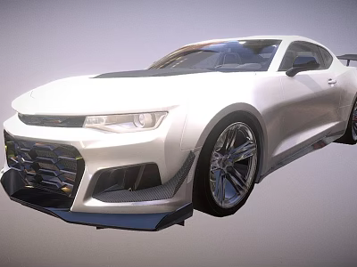 White Sports Car With Sleek Aerodynamic Body And Black Accent Alloy Wheels 3d model