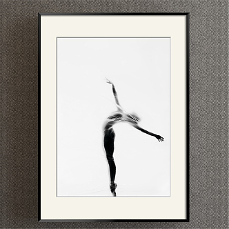 Modern Figure Painting Simple Black and White Decorative Painting 3d model